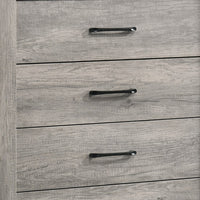 Isha 48 Inch 5 Drawer Tall Dresser Chest with Metal Handles, Driftwood Gray - BM300843