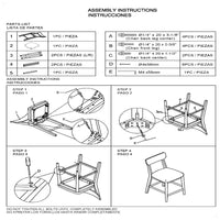 24 Inch Counter Height Chair, Set of 2, Seat Cushions, Beige Fabric, Brown - BM300880
