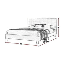 Dex Modern Platform King Size Bed, Plush Tufted Upholstery, Charcoal Gray - BM301426