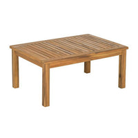 4 Piece Outdoor Patio Table, Loveseat, and Chairs Set, Blue, Brown Wood - BM302156