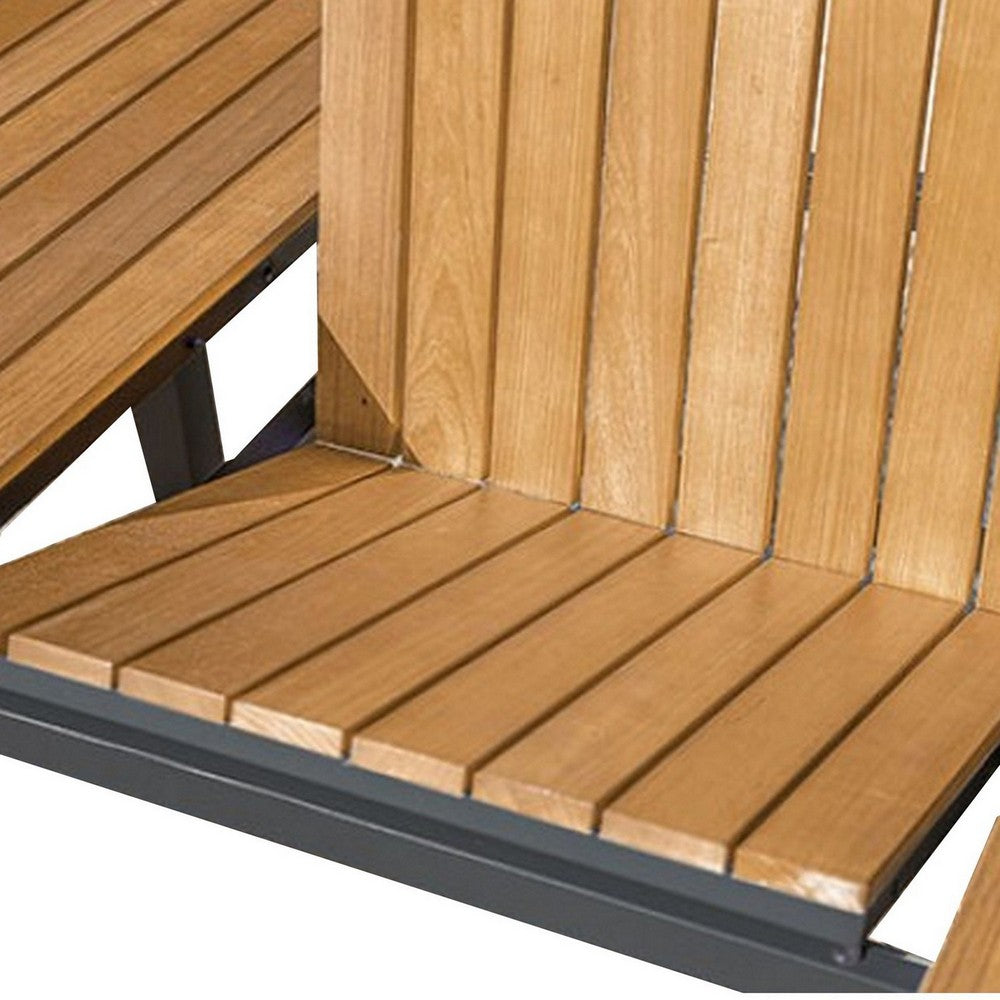 Ankia 62-84 Inch Outdoor Extendable Dining Table, Aluminium, Brown - BM302158