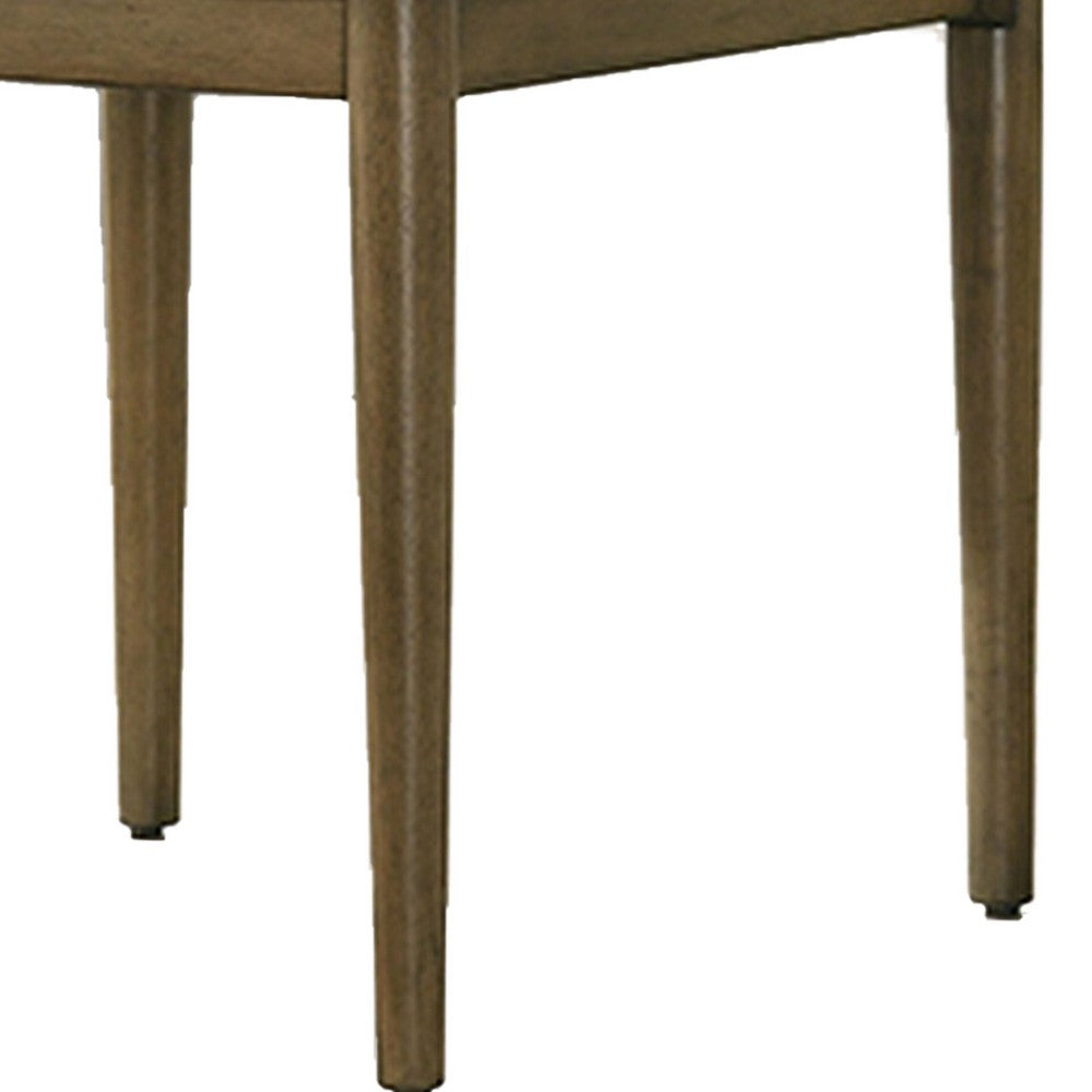 19 Inch Dining Chair, Set of 2, Gray Fabric, Parson Style, Cushioned Seat - BM302204