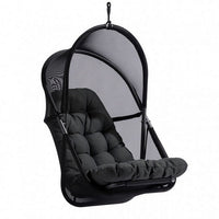 28 Inch Swing Chair, Breathable Mesh Shade, Sturdy Steel Frame, Black  - BM302222