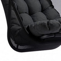 28 Inch Swing Chair, Breathable Mesh Shade, Sturdy Steel Frame, Black  - BM302222