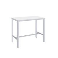 5 Piece Bar Height Table Set, 4 Bar Stools, Clean Lined Silhouette, White  - BM302504