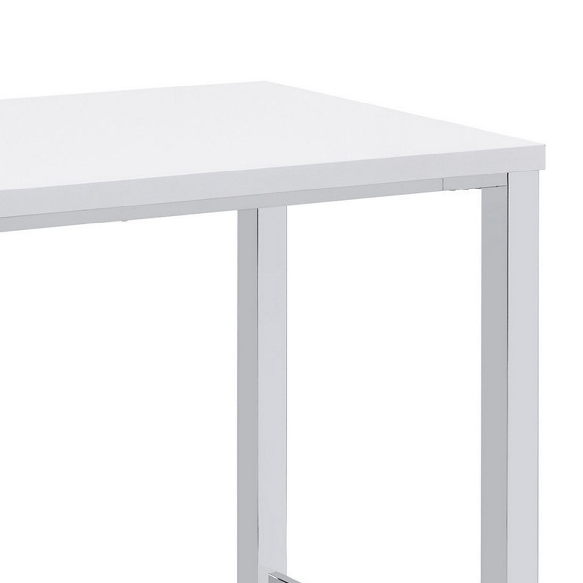5 Piece Bar Height Table Set, 4 Bar Stools, Clean Lined Silhouette, White  - BM302504