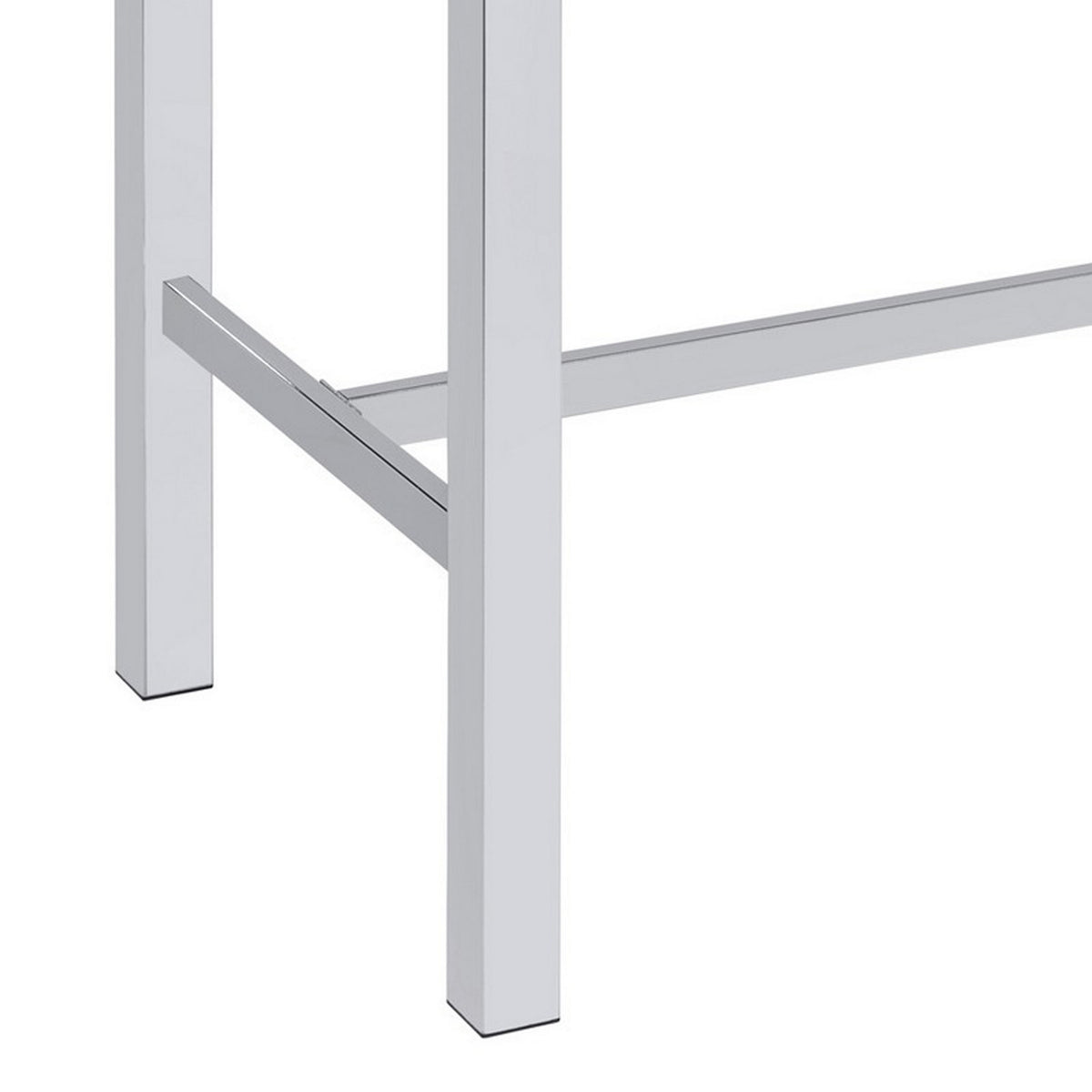 5 Piece Bar Height Table Set, 4 Bar Stools, Clean Lined Silhouette, White  - BM302504