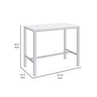 5 Piece Bar Height Table Set, 4 Bar Stools, Clean Lined Silhouette, White  - BM302504