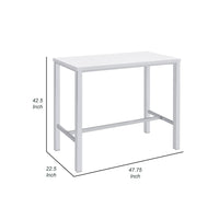 5 Piece Bar Height Table Set, 4 Bar Stools, Clean Lined Silhouette, White  - BM302504