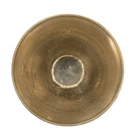 10 Inch Decorative Bowl, Brushed Gold, Marble Inspired Blue, Aluminum - BM302666