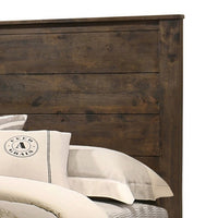 Frio Queen Size Storage Bed, 2 Drawers, Low Platform Design, Rustic Brown