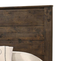Frio King Size Storage Bed, 2 Drawers, Low Platform Design, Rustic Brown