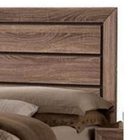 Bello California King Size Storage Bed, 2 Drawers, Wood Grains, Warm Brown