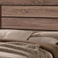 Bello California King Size Storage Bed, 2 Drawers, Wood Grains, Warm Brown