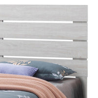 Ach Wood Queen Storage Bed with 2 Drawers, Plank Style Headboard, White