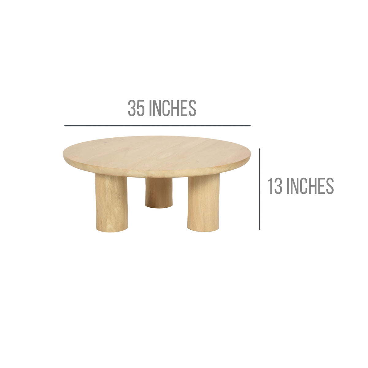 Wood, 35" Scandinavian Coffee Table, Nat Kd - BM303424