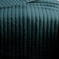 Elia Twin Contemporary Quilt Coverlet Set with Crinkle Texture, Teal Green  - BM304700