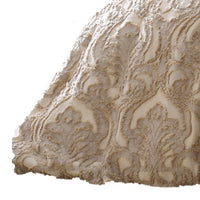 Kile Modern 6 Piece Queen Size Duvet Comforter Set, Beige Medallion Pattern  - BM304770