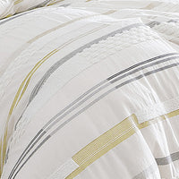 Mary 6 Piece Queen Duvet Comforter Set, 2 Pillows, Textured Ivory Boucle  - BM304776