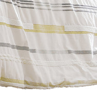 Mary 6 Piece Queen Duvet Comforter Set, 2 Pillows, Textured Ivory Boucle  - BM304776