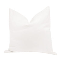 22 Inch Set of 2 Accent Throw Pillows, Down, Soft Performance Fabric, White By Casagear Home