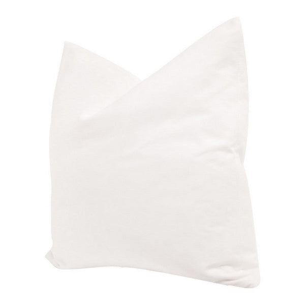 22 Inch Set of 2 Accent Throw Pillows, Down, Soft Performance Fabric, White By Casagear Home