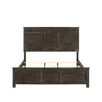 Aver Twin Size Bed, Transitional Carved Panel Design, Nutmeg Brown Wood