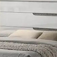 Peis King Size Bed, LED, Crystal Accents, Modern Design, Glossy White