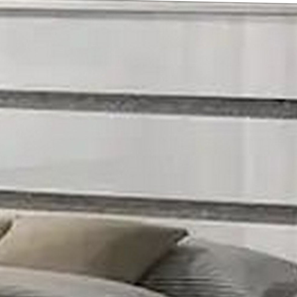 Peis Queen Size Bed, LED, Crystal Accents, Modern Design, Glossy White