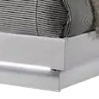 Peis Queen Size Bed, LED, Crystal Accents, Modern Design, Glossy White