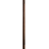 60 Inch Floor Lamp with Crystal Drum Shade, Metal Base, Antique Bronze - BM308918