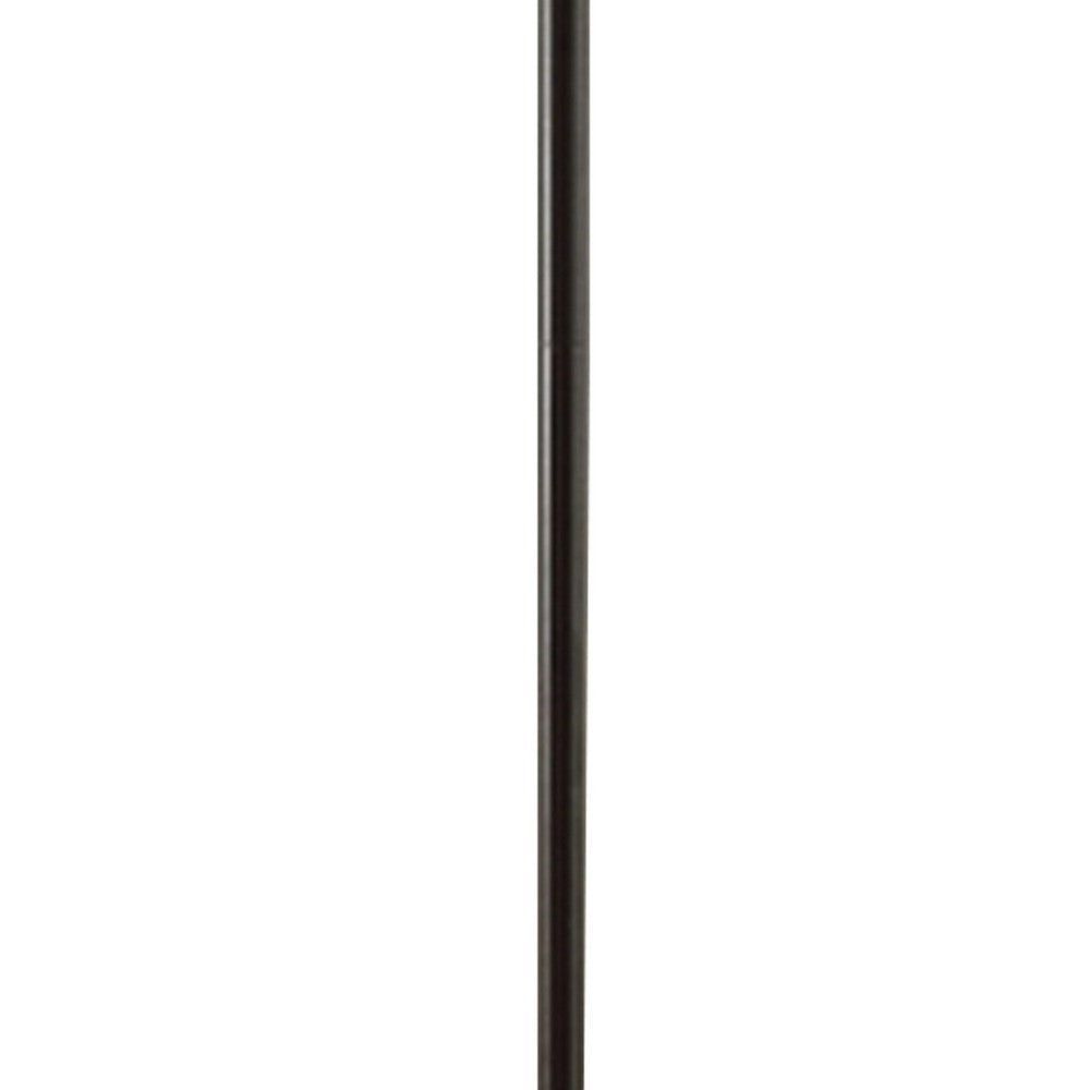 60 Inch Floor Lamp, Crystal Shade, Double Chain, Metal, Antique Bronze - BM308919