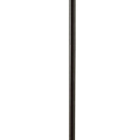 60 Inch Floor Lamp, Crystal Shade, Double Chain, Metal, Antique Bronze - BM308919