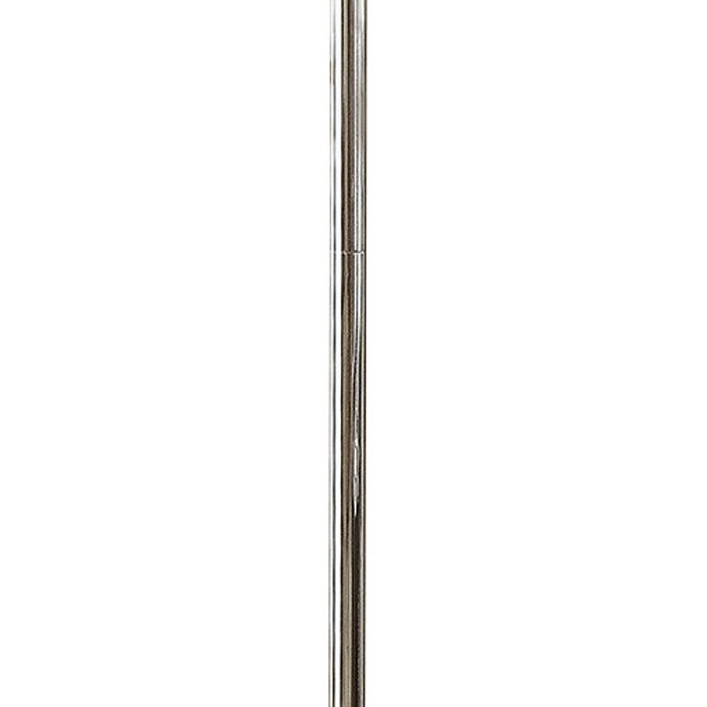 Shine 61 Inch Floor Lamp, Chandelier Style, Crystal and Metal, Chrome - BM308929