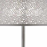 27 Inch Table Lamp with Metal and Fabric Shade, 
Sleek Chrome Finish - BM308973