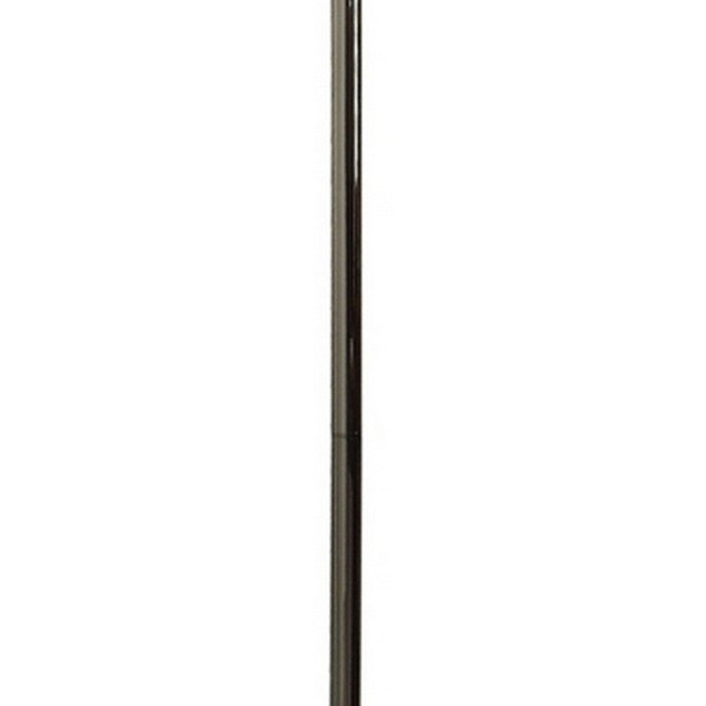 Hana 61 Inch Floor Lamp, Modern Crystal Glass Shade, Metal, Black Nickel - BM308987