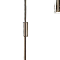 63 Inch Floor Lamp, Cone Metal Shade, Round Base, Silver Finish - BM308990