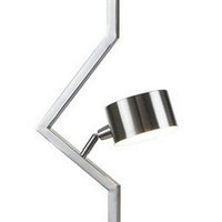 60 Inch Floor Lamp, Metal Drum Shade, Modern Style, Square Base, Nickel - BM309007