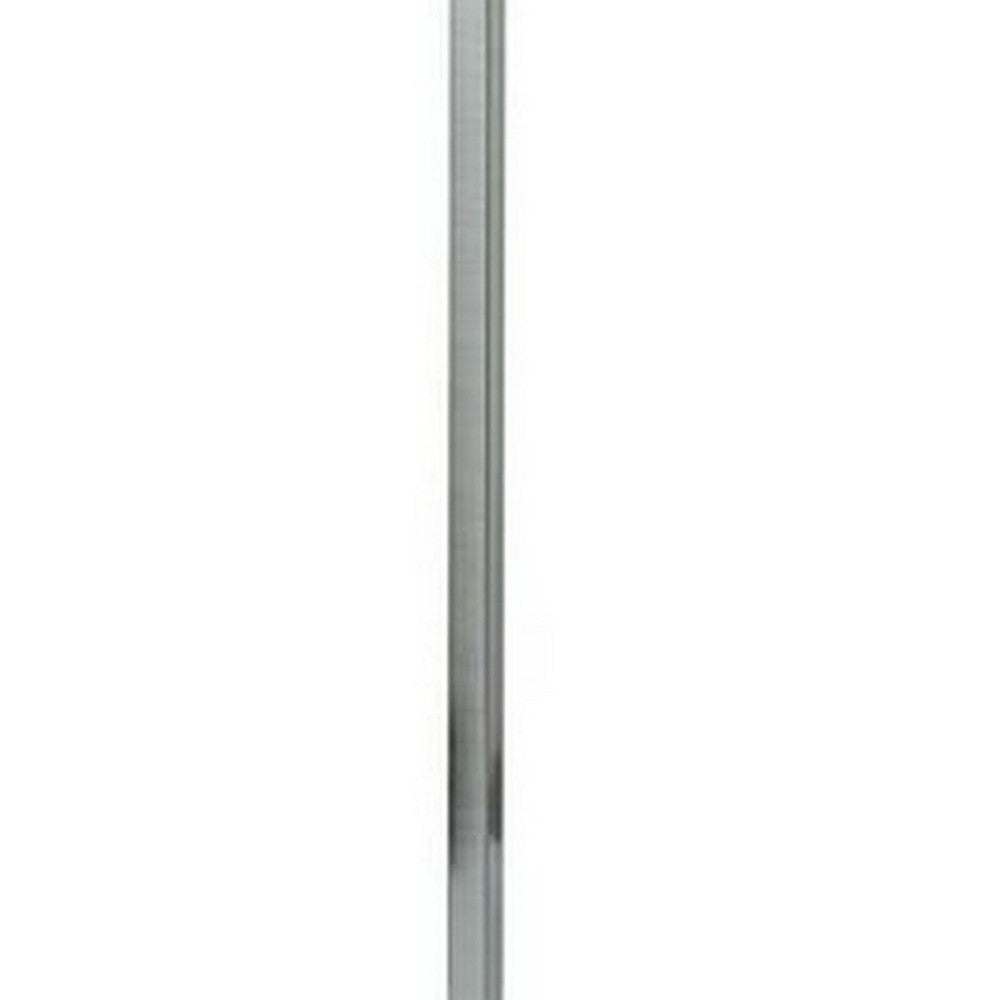 60 Inch Floor Lamp, Metal Drum Shade, Modern Style, Square Base, Nickel - BM309007