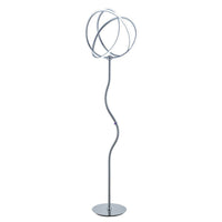 Salt 64 Inch Floor Lamp, Accent Twisted Design, LED Light, Chrome Metal - BM309028