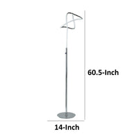 Sea 61 Inch Floor Lamp, Accent Twisted LED, Modern Style, Chrome Base - BM309030