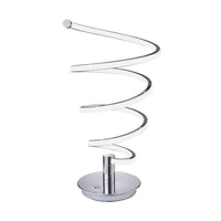 Sun 20 Inch Table Lamp, Accent Twisted Modern Design, LED Light Chrome Base - BM309031