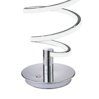 Sun 20 Inch Table Lamp, Accent Twisted Modern Design, LED Light Chrome Base - BM309031