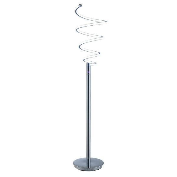 Sun 58 Inch Floor Lamp, Accent Twisted Modern Design, LED Chrome Base - BM309032