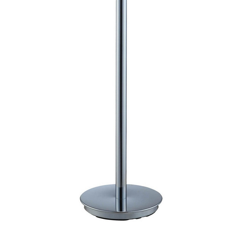 Sun 58 Inch Floor Lamp, Accent Twisted Modern Design, LED Chrome Base - BM309032