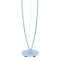 60 Inch Floor Lamp, Modern Accent Round Base, Sturdy Metal Body, White - BM309034