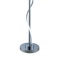 Jame 59 Inch Floor Lamp, Drum Shade, Accent Round Metal Base, Chrome - BM309036