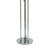 59 Inch Floor Lamp, Modern Accent Globe Glass Shade, Round Base, Nickel - BM309040