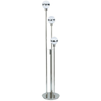 59 Inch Floor Lamp, Modern Accent Globe Glass Shade, Round Base, Nickel - BM309040