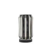 Pin 13 Inch Table Lamp, Accent Cylinder Metal Shade, Round Base, Black - BM309041